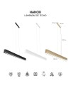HANOK * LÁMPARA LINEAL LED 38W 3000K 110º ARENA